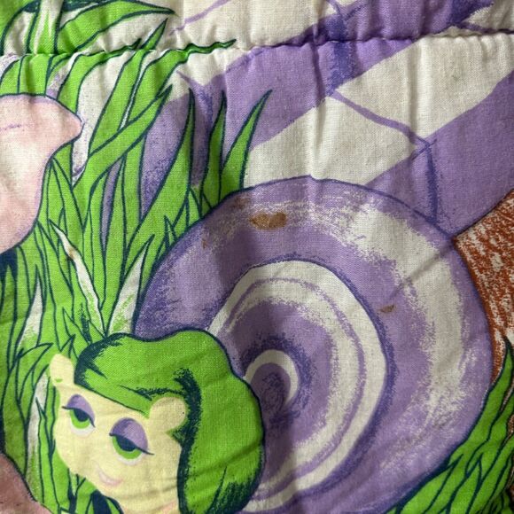 Vintage Hasbro Glo Friends 1983 Sleeping Bag Glo Worms Bugs 80s 52" x 26" - Picture 6 of 12